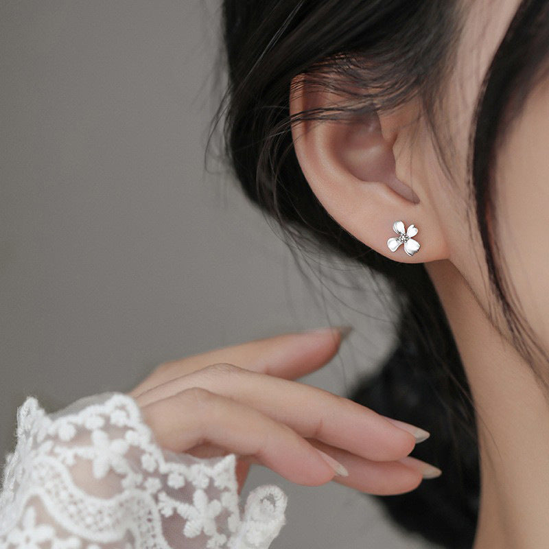 Women's Style Simple Mori Fashion Flower Retro Frosted Matte Rings