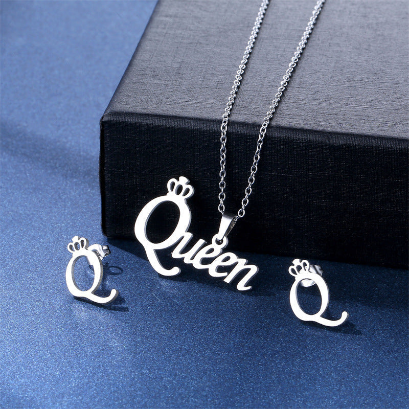 Women's Stainless Steel Suite Fashion Geometry Pattern Animal Love Jewelry Set