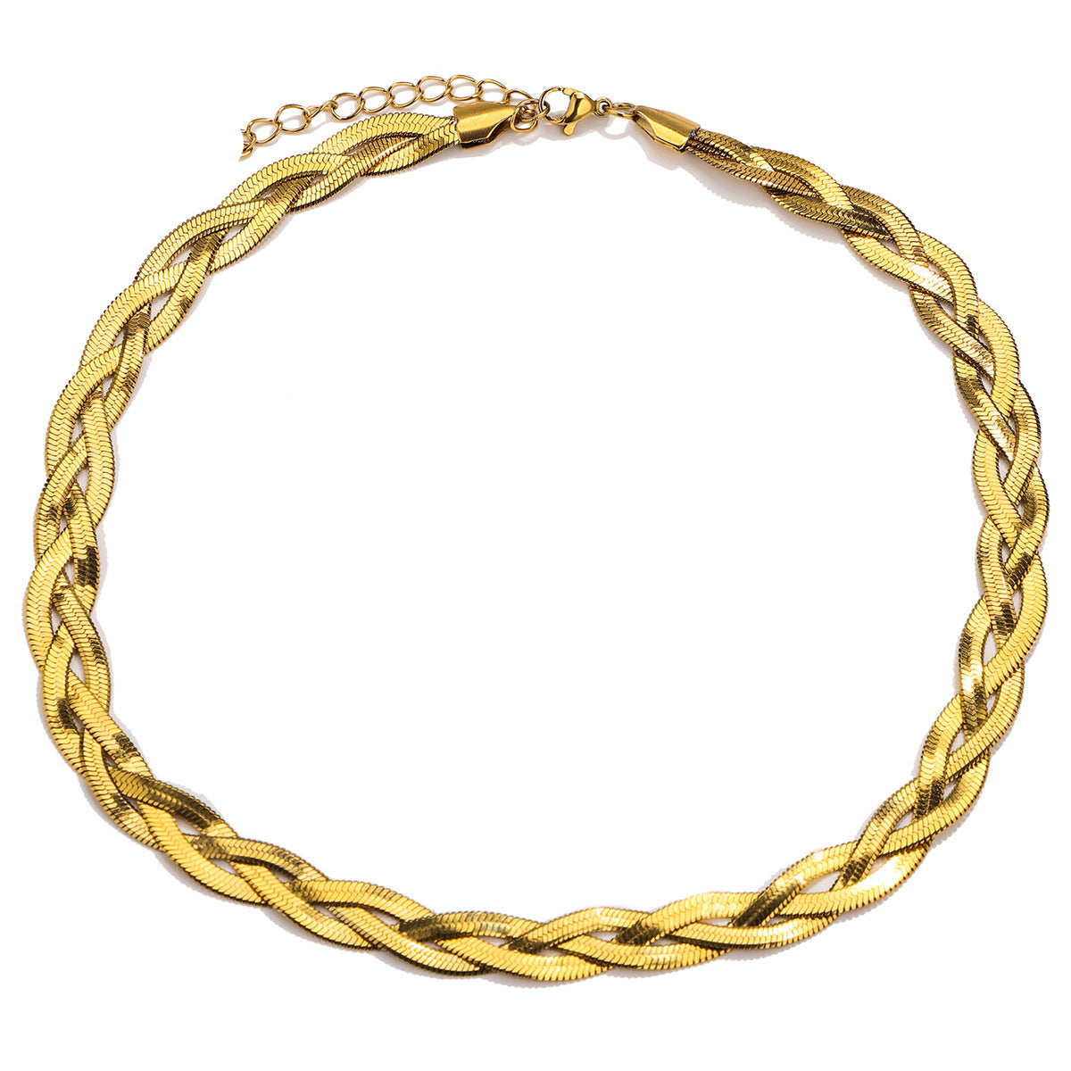 Personalized Woven Titanium Steel Twin Female Choker Necklace