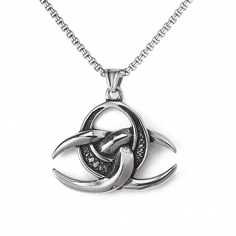 Men's Viking Boat Anchor Titanium Steel Vintage Stainless Necklace