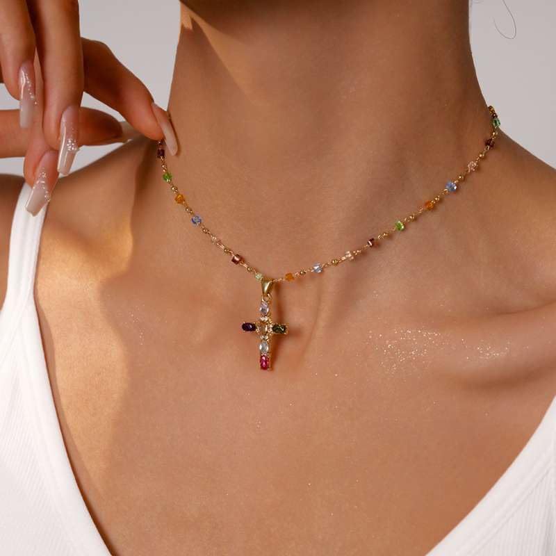 Cross Retro Sweet Cool Style Niche Personality Design Necklaces