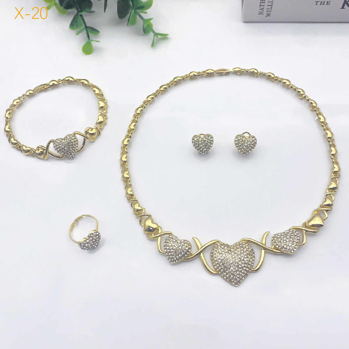 Innovative Slouchy Trendy Versatile Popular Heart-shaped Jewelry Set