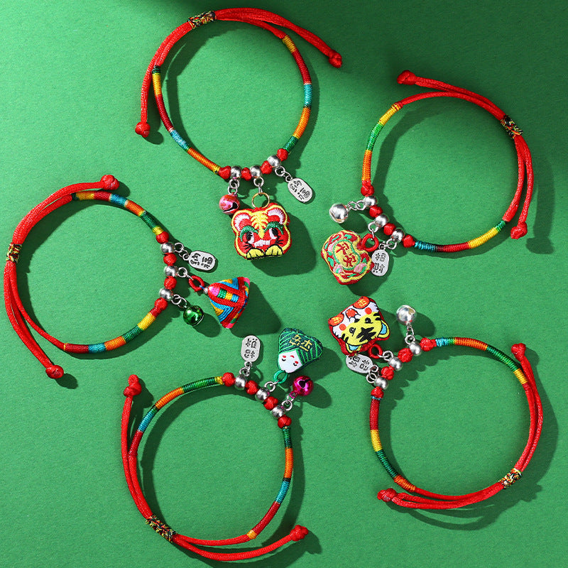 Dragon Boat Festival Colorful Rope Carrying Strap Handmade Braided Adult Bracelet