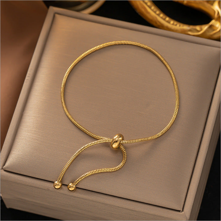 Steel High-grade Four-leaf Clover Female Simple Bracelets