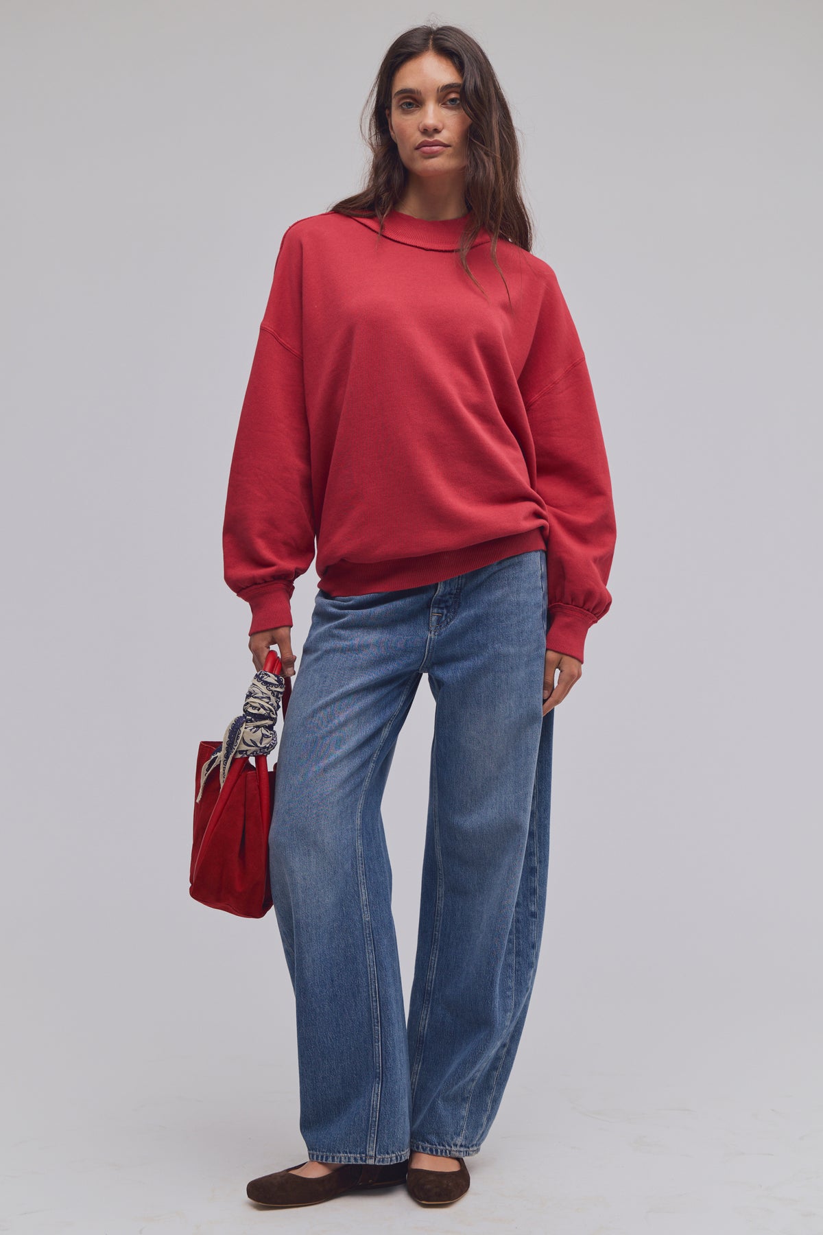 Free People Palm Springs Pullover in Salsa