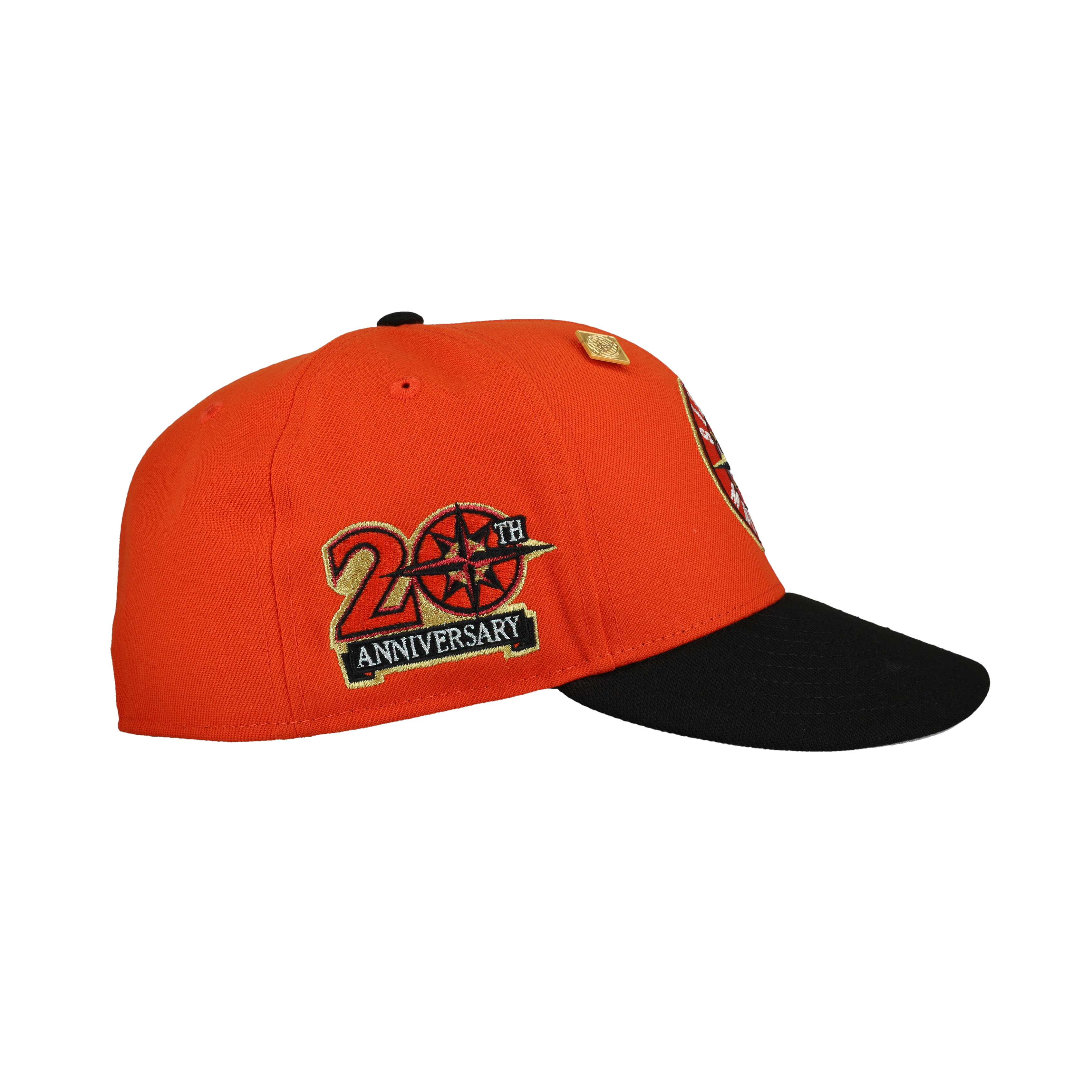 Seattle Mariners 20th Anniversary Orange Metallic 59Fifty Fitted Hat