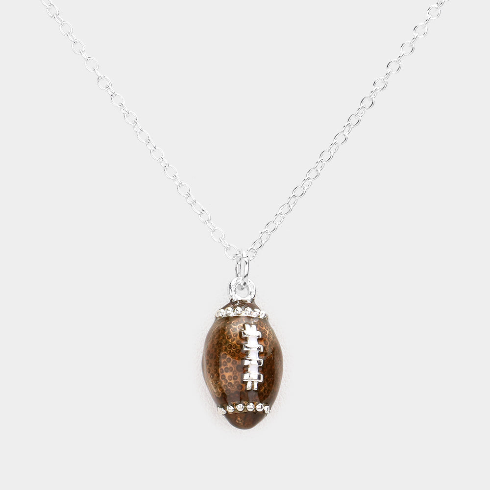 3D Football Pendant Necklace