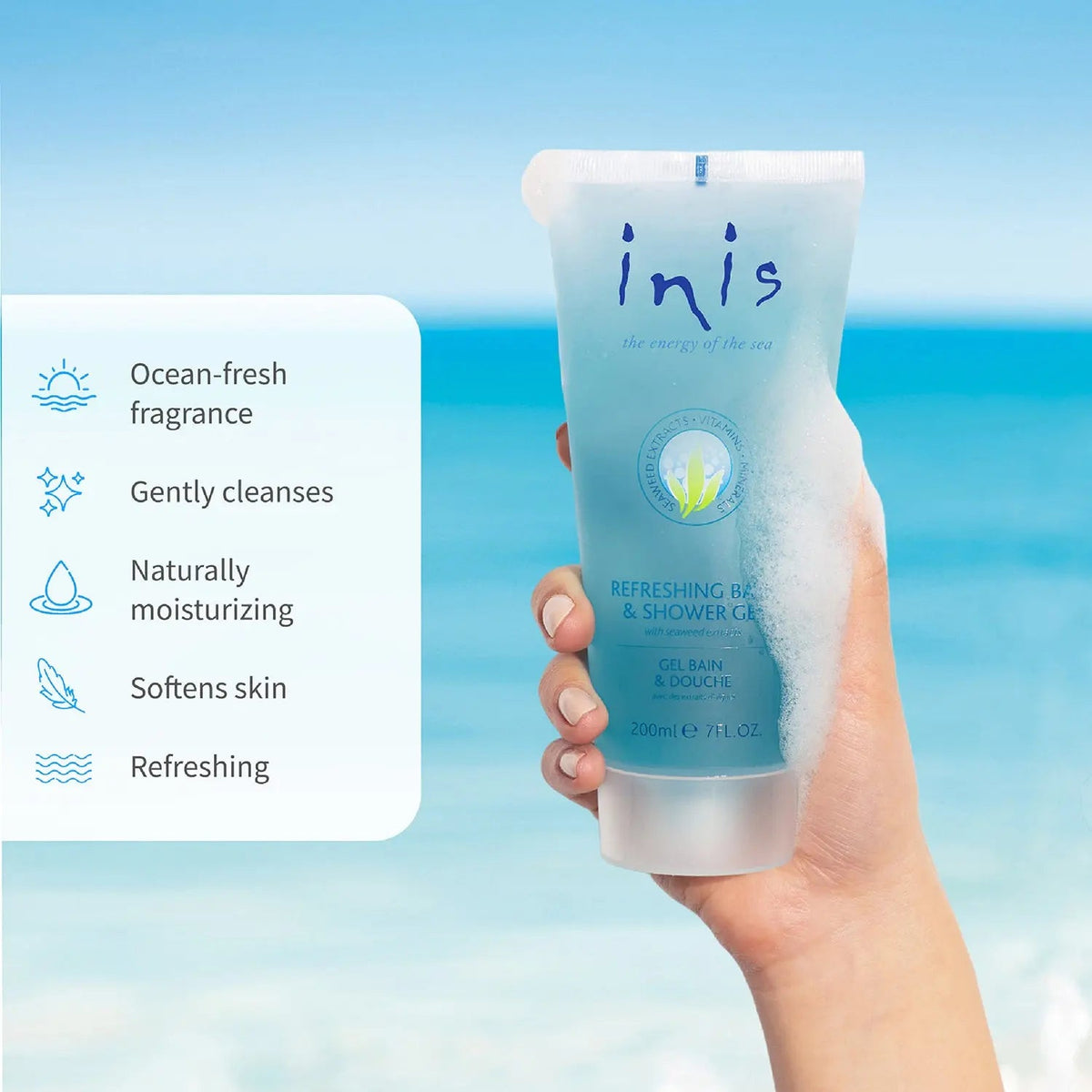 Inis Energy of the Sea Refreshing Shower Gel 200ml / 7 fl oz
