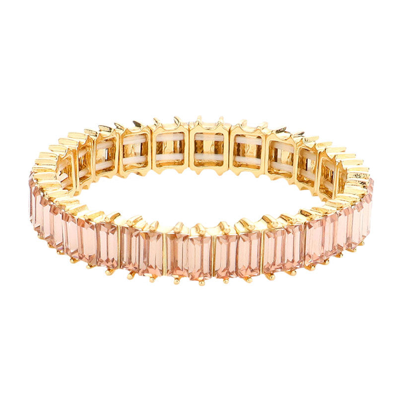Rectangle Stone Stretch Evening Bracelet