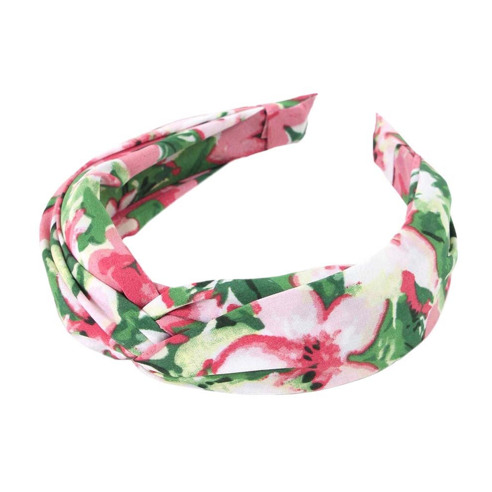 Flower Patterned Twisted Headband
