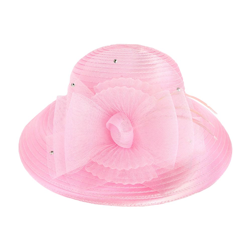 Mesh Bow Dressy Hat
