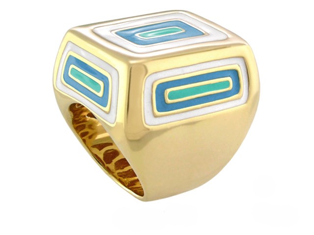 Modern Art cocktail ring