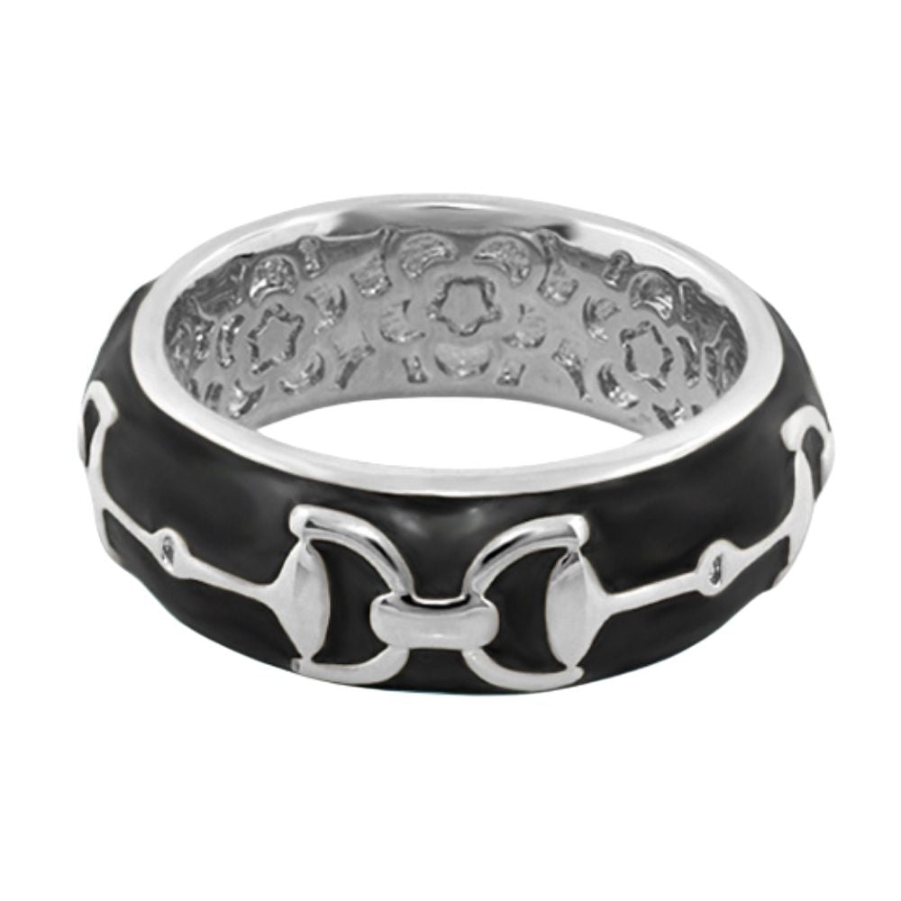 Equestrian Stirrup Ring — Apricot Horsebit