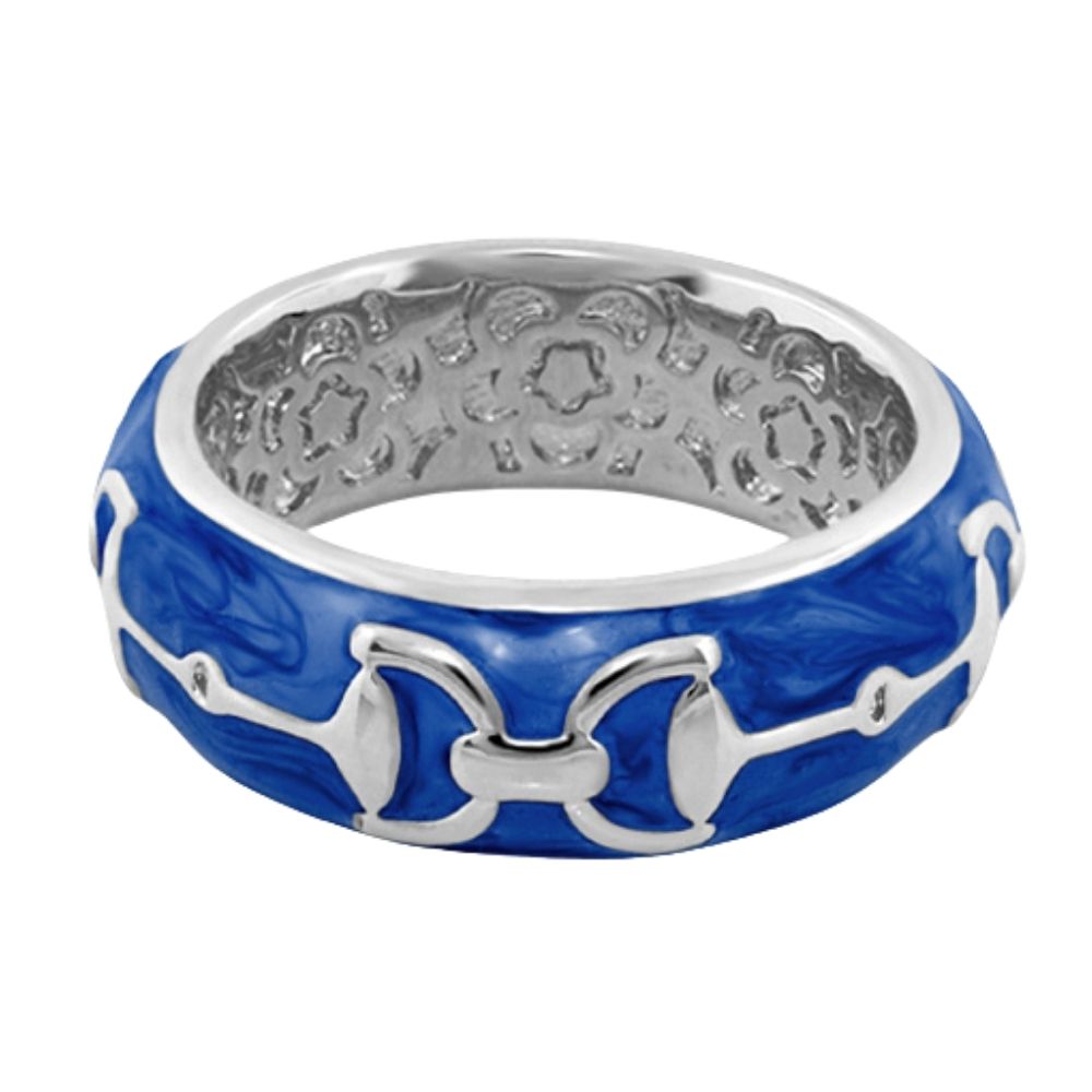 Equestrian Stirrup Ring — Apricot Horsebit