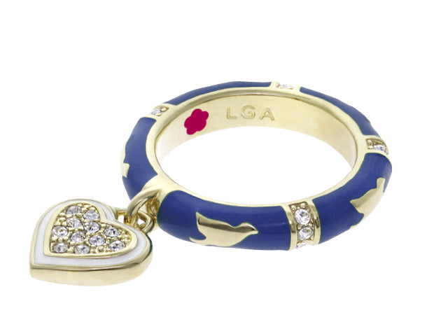 Charming 2 Stackable Ring — Pavé Heart Charm