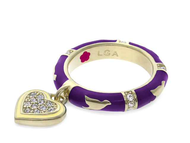Charming 2 Stackable Ring — Pavé Heart Charm