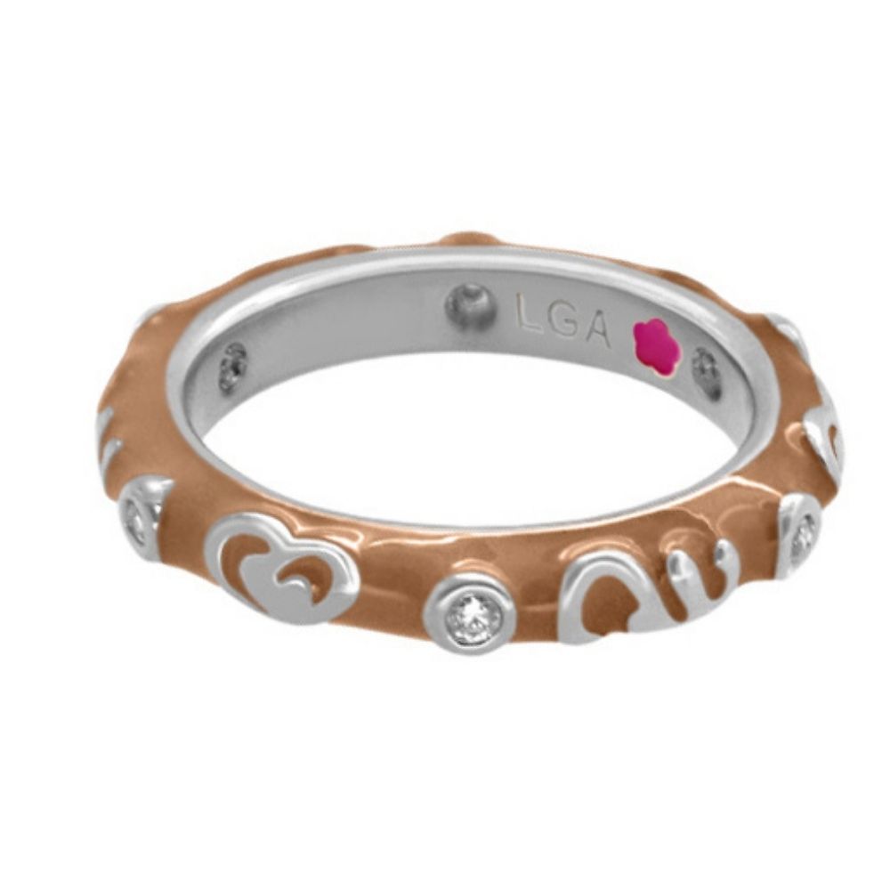 Stackable Desire Ring — Heart & Swirl Band