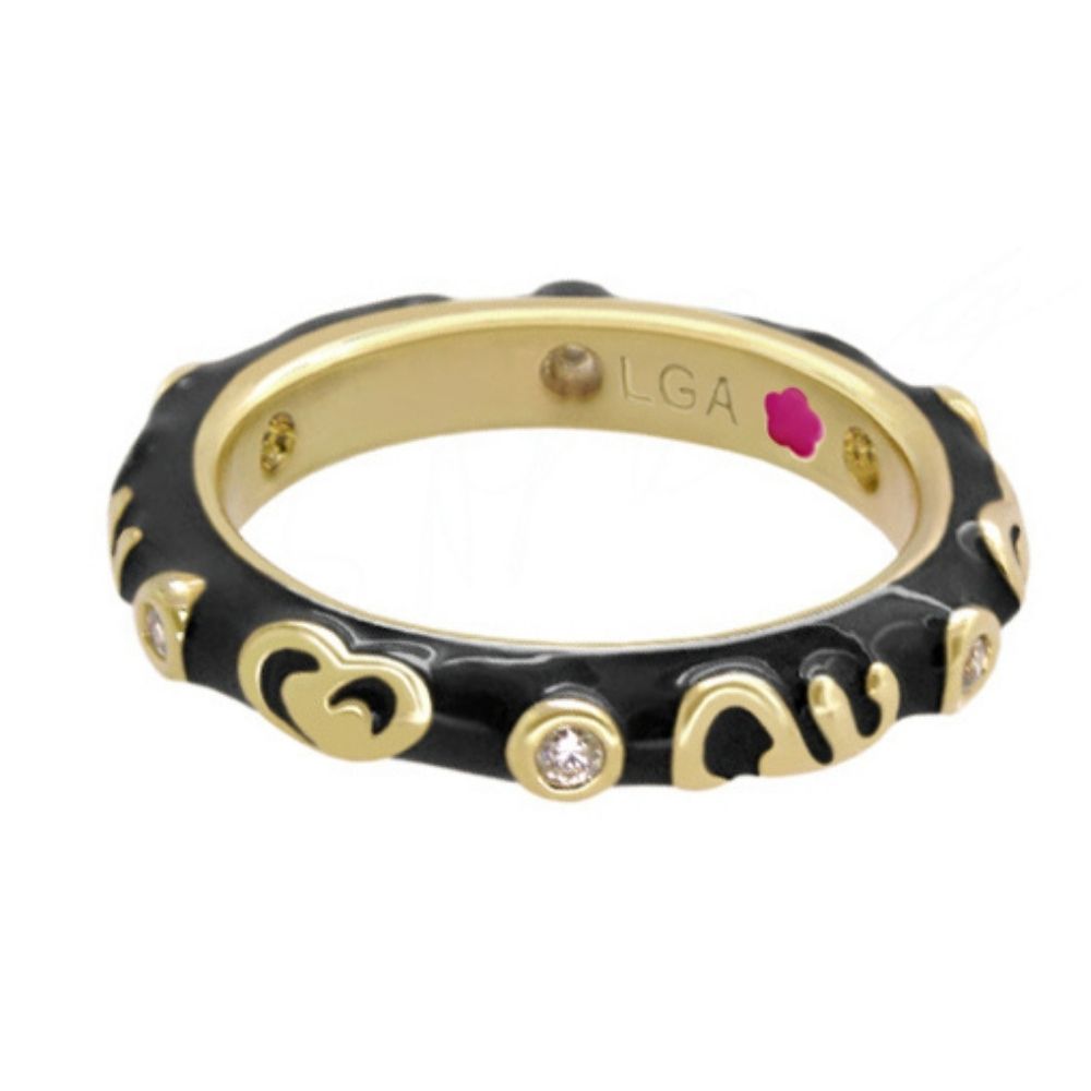 Stackable Desire Ring — Heart & Swirl Band