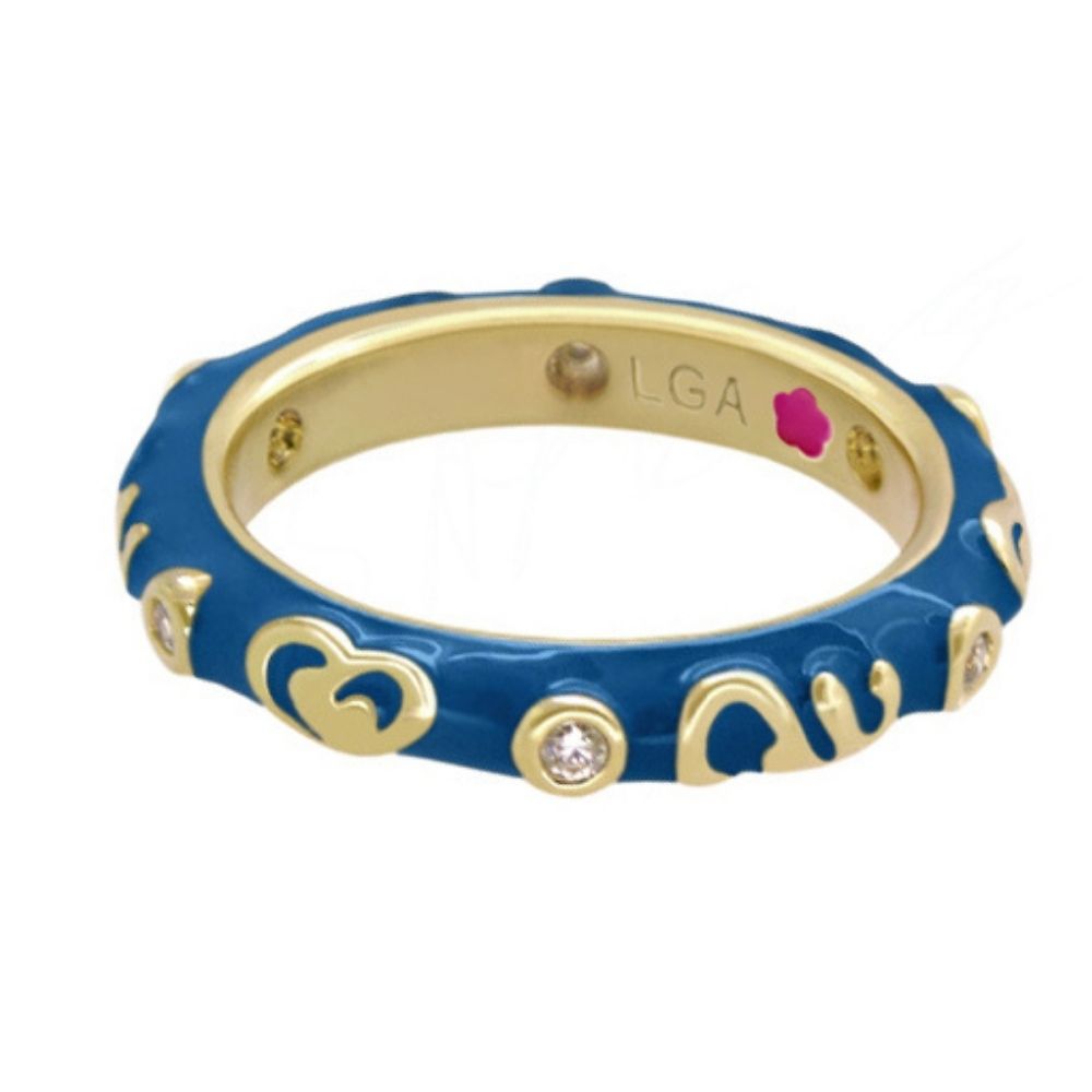 Stackable Desire Ring — Heart & Swirl Band