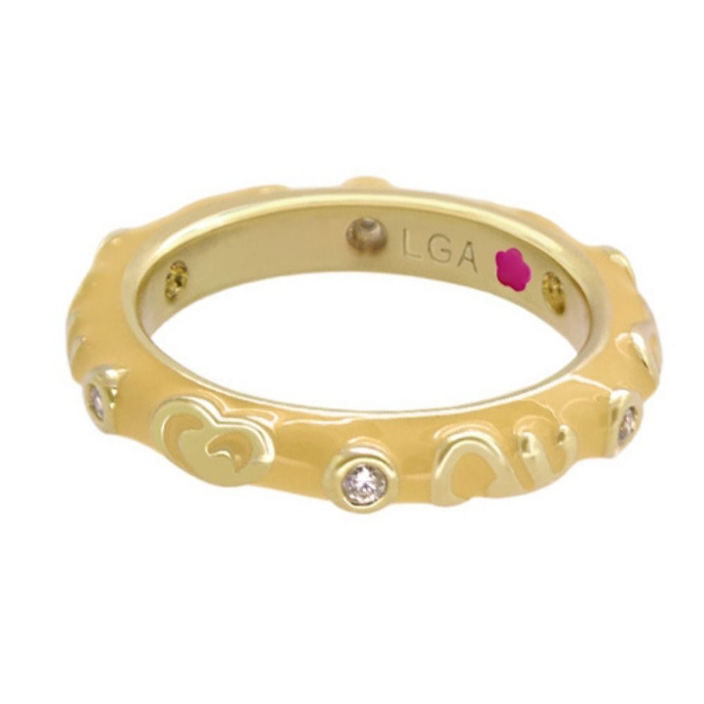 Stackable Desire Ring — Heart & Swirl Band