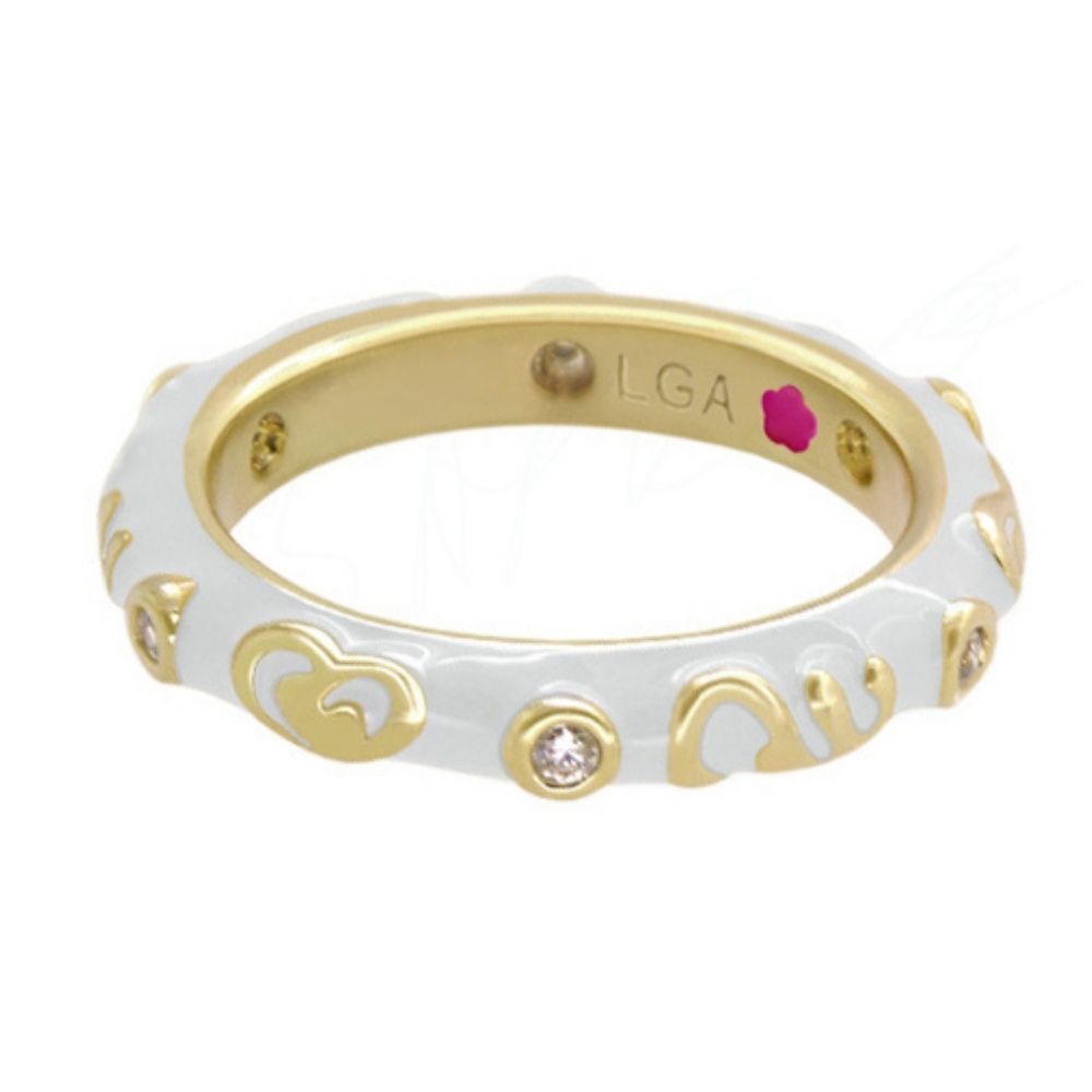 Stackable Desire Ring — Heart & Swirl Band