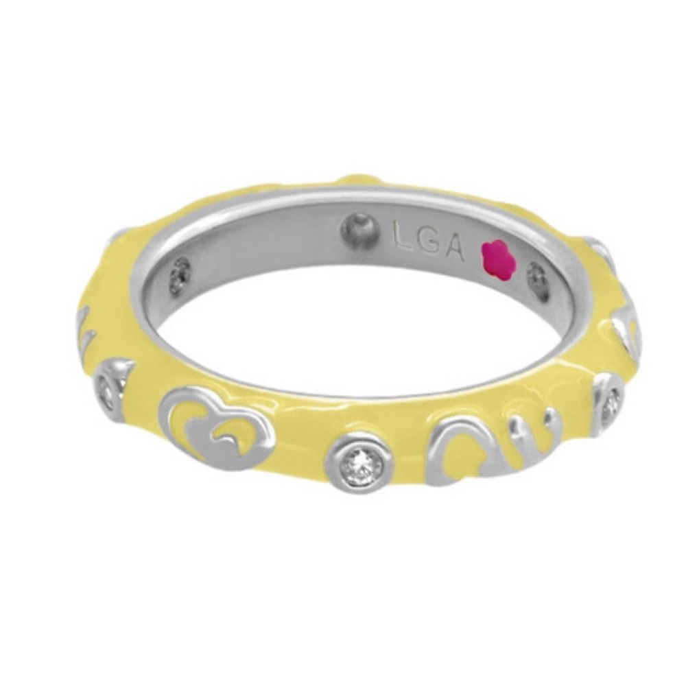 Stackable Desire Ring — Heart & Swirl Band