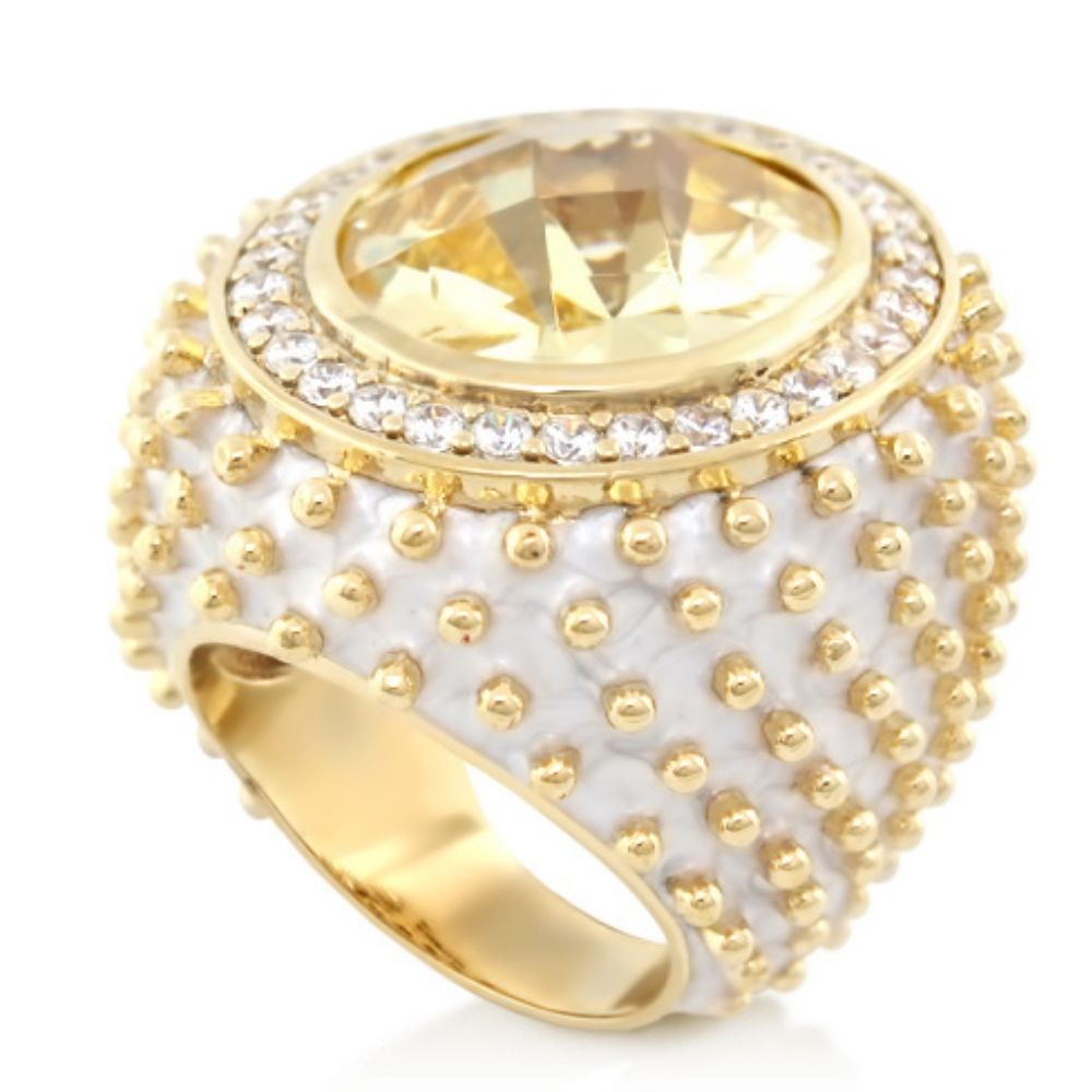 Fresh Fantasy Cocktail Ring — Pavé Halo Dome
