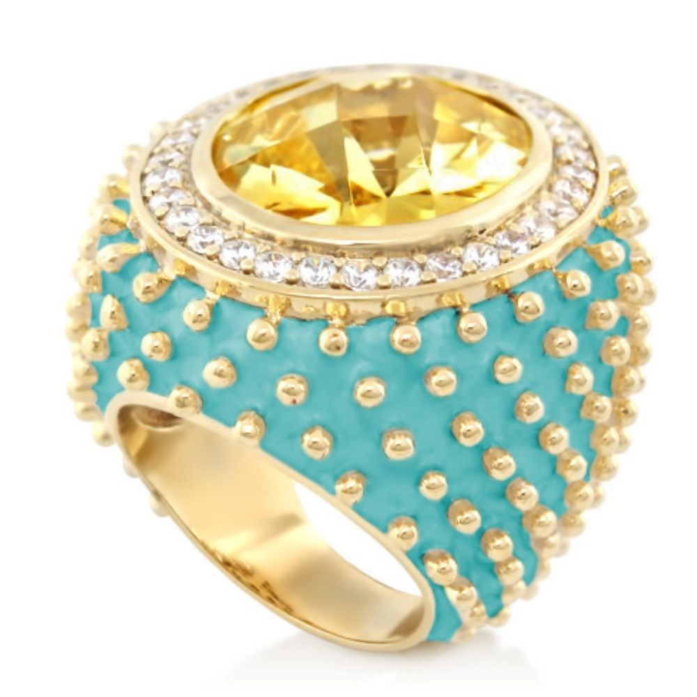 Fresh Fantasy Cocktail Ring — Pavé Halo Dome