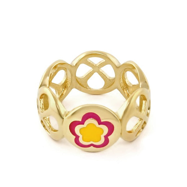 Falling Flowers Ring Band