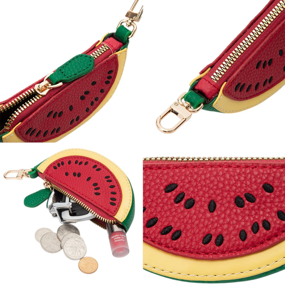 Faux Leather Watermelon Bag Charm