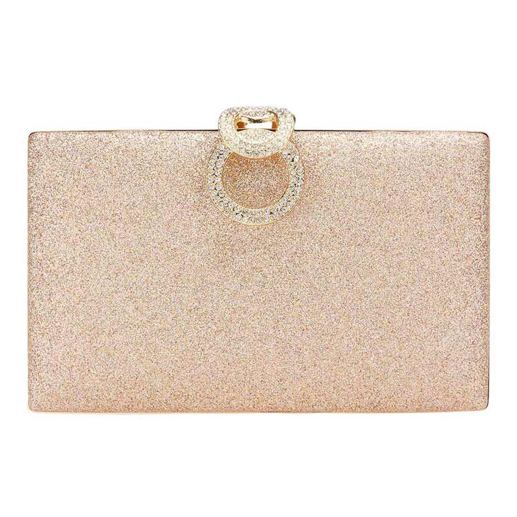 Shimmery Evening Clutch Crossbody Bag