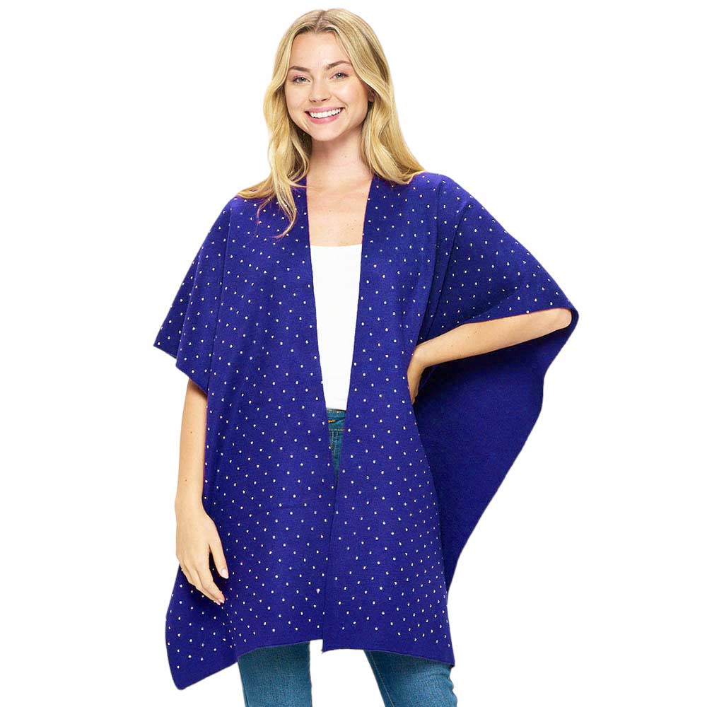 Bling Solid Ruana Poncho