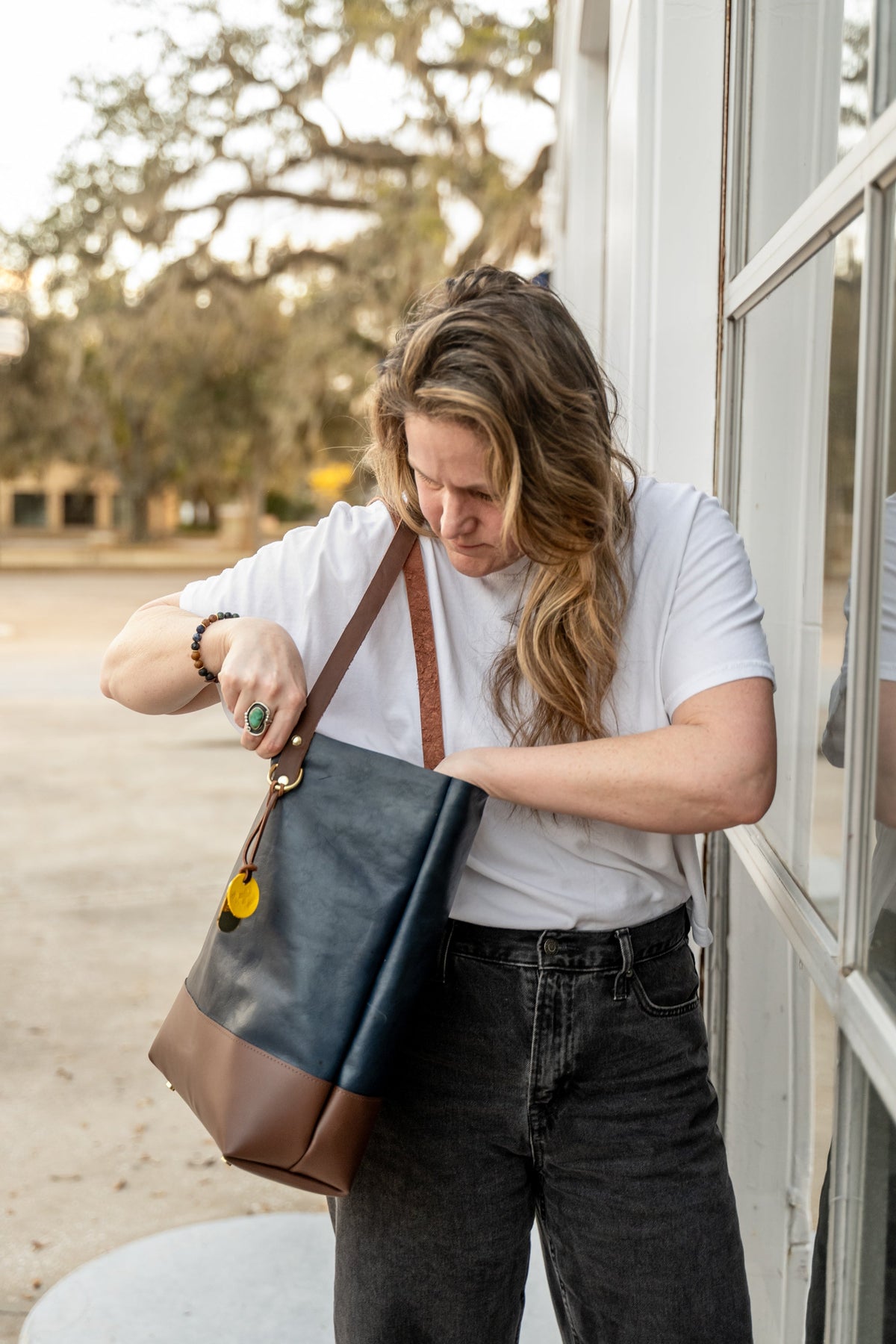 Emma Leather Tote | Red
