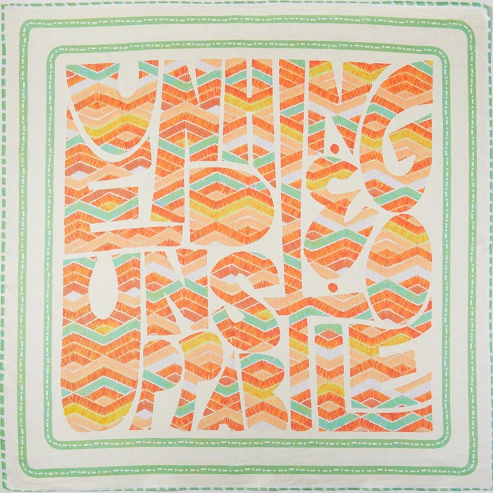 Abstract Tribal Print Square Bandana Scarf