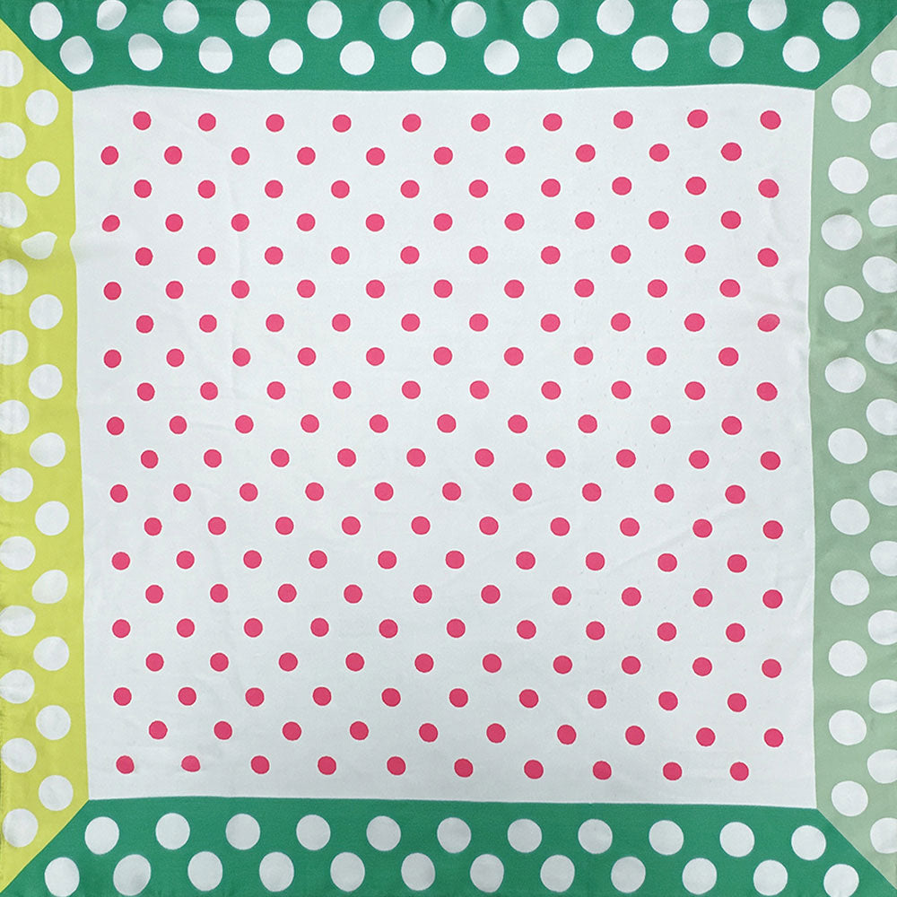 Classic Polka Dot Pattern Print Square Bandana Scarf