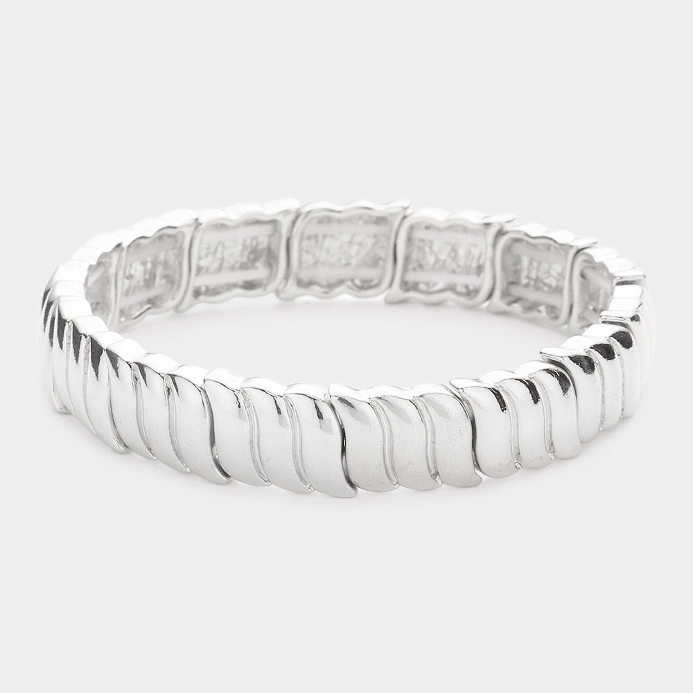 Wavy Metal Stretch Bracelet