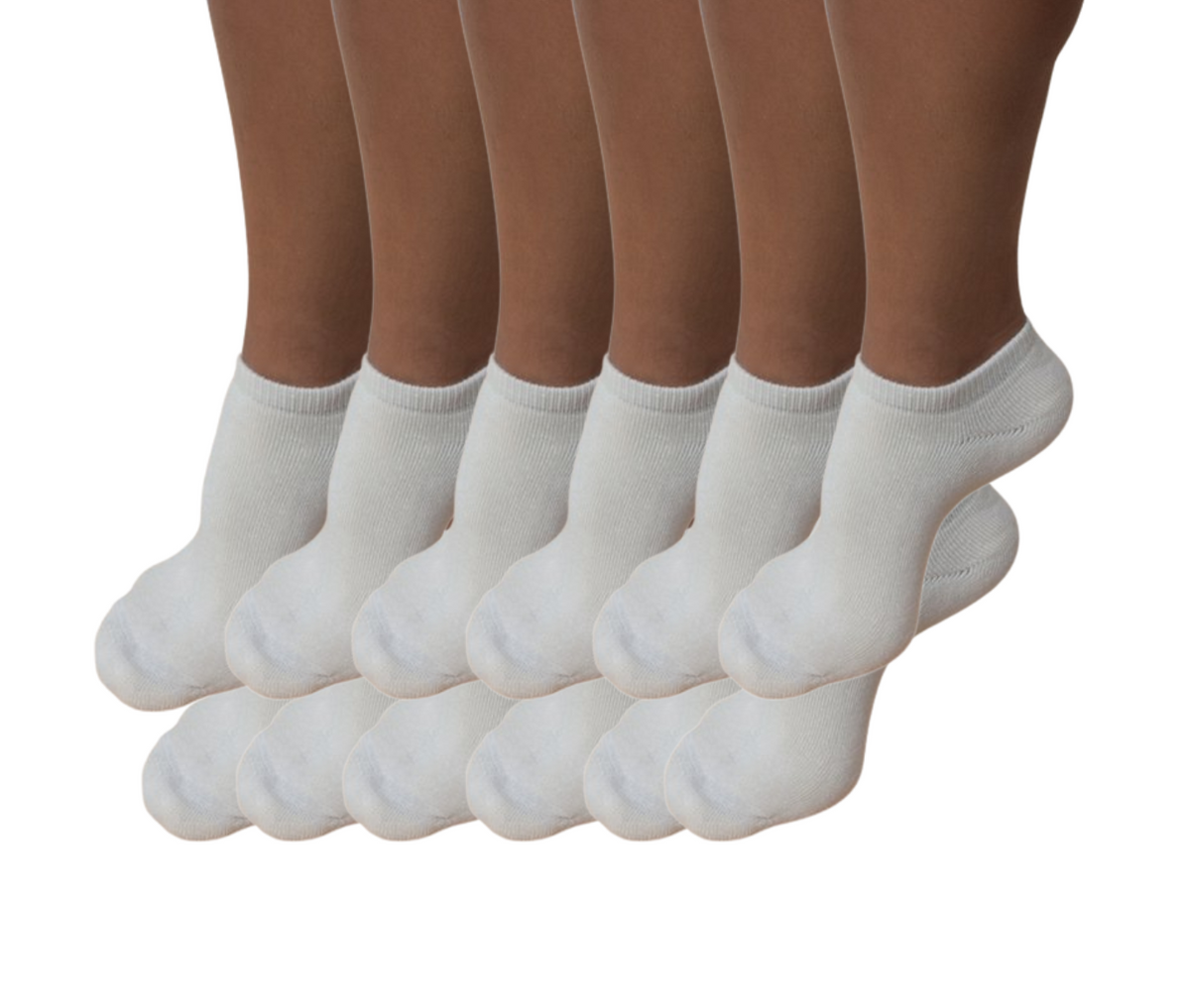 No Look Sport Bamboo Viscose Anklet Socks – Natural, 12-Pack