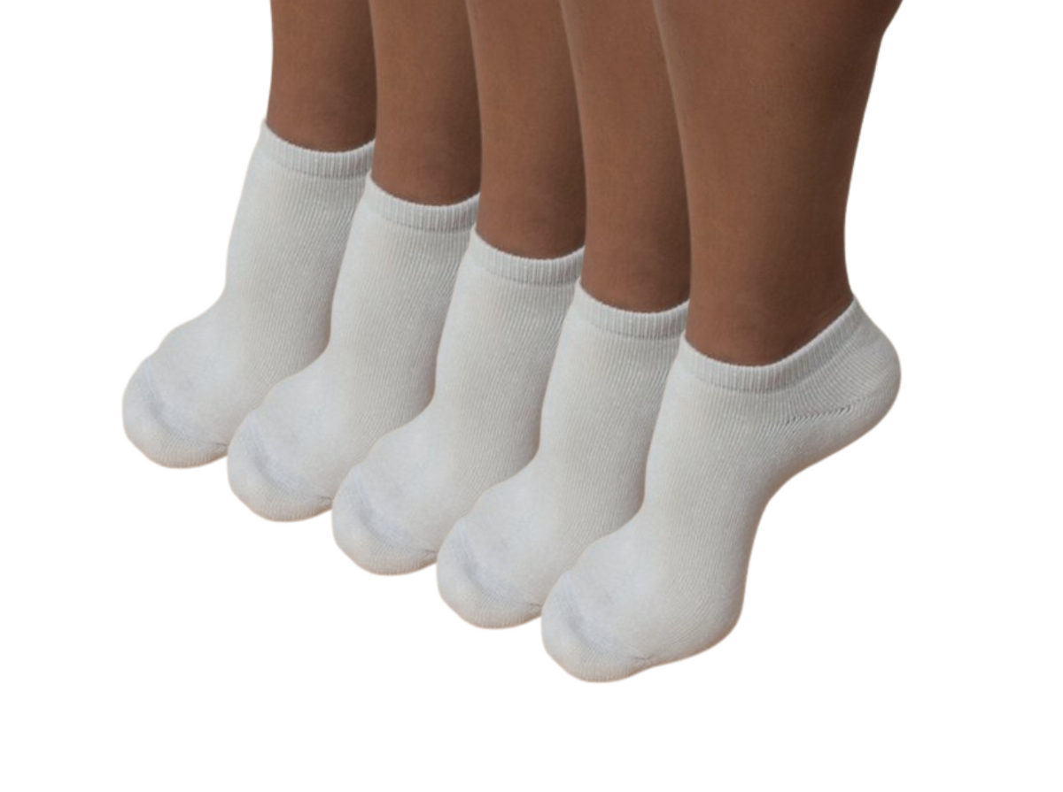 No Look Sport Bamboo Viscose Anklet Socks – Natural, 5-Pack