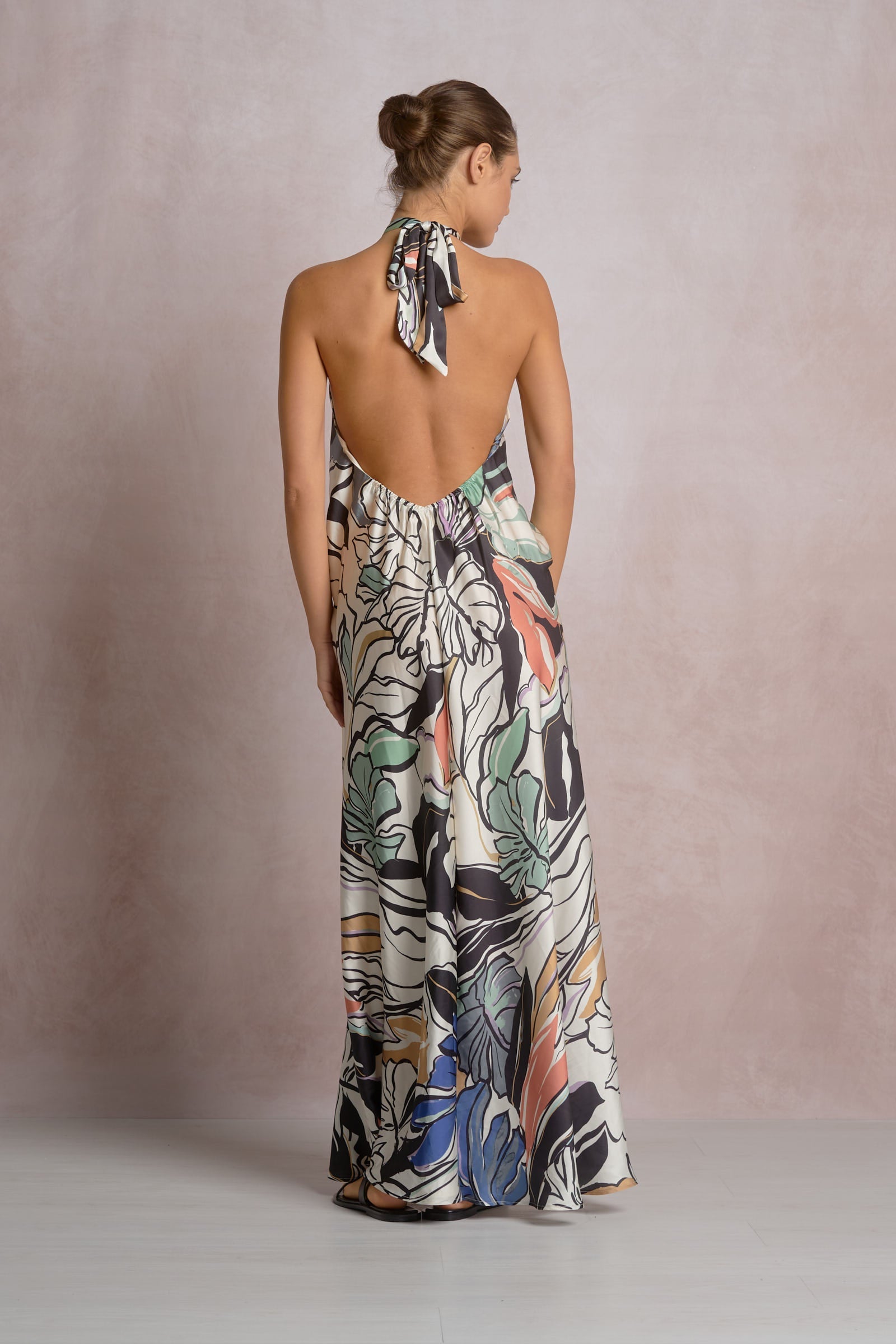 Botanical Halter Dress