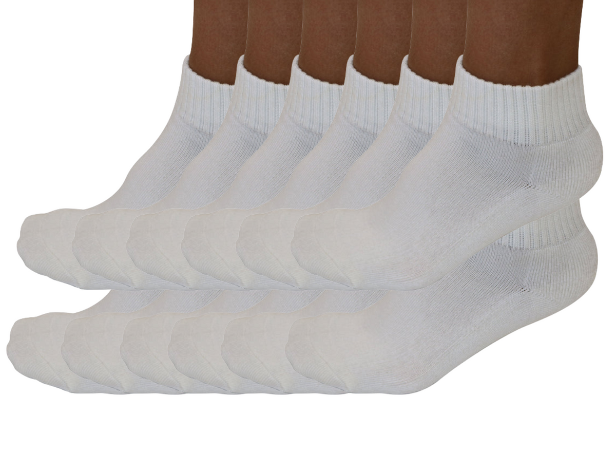 1/4 Crew Bamboo Viscose Socks – Natural, 12-Pack