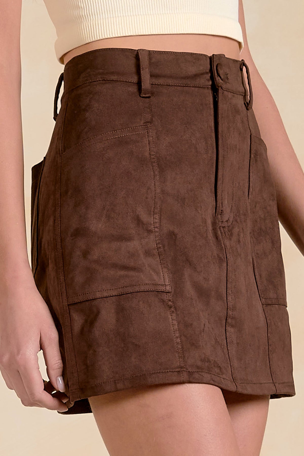 Jesse Mini Skirt Chocolate