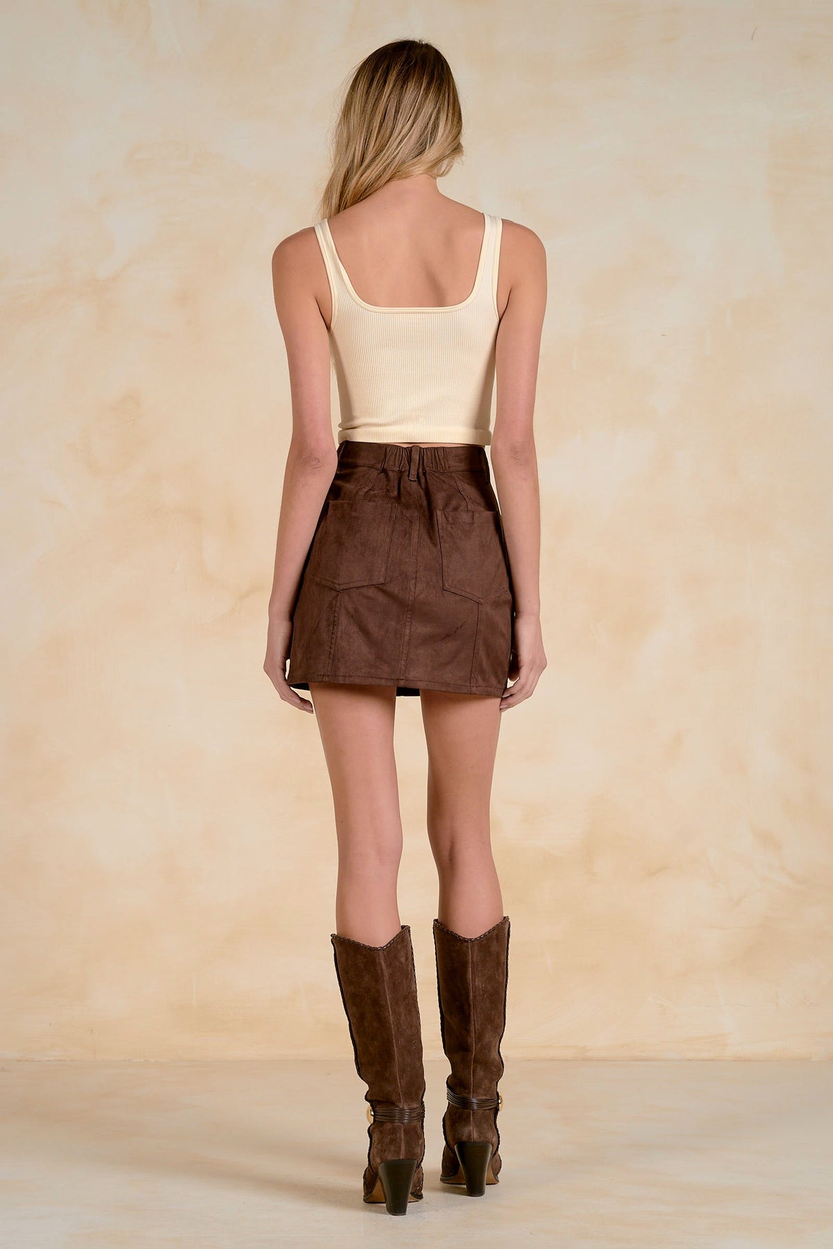 Jesse Mini Skirt Chocolate