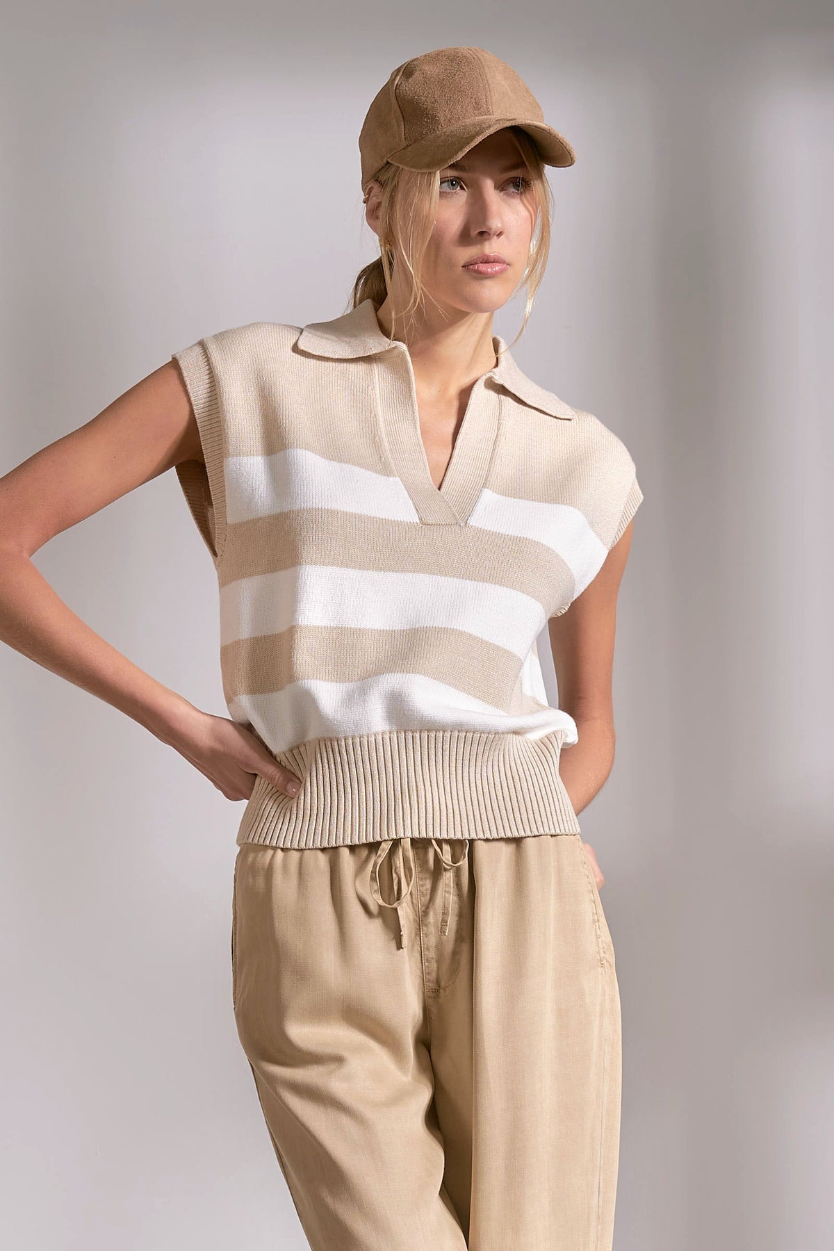 Porter Sweater Beige Stripe