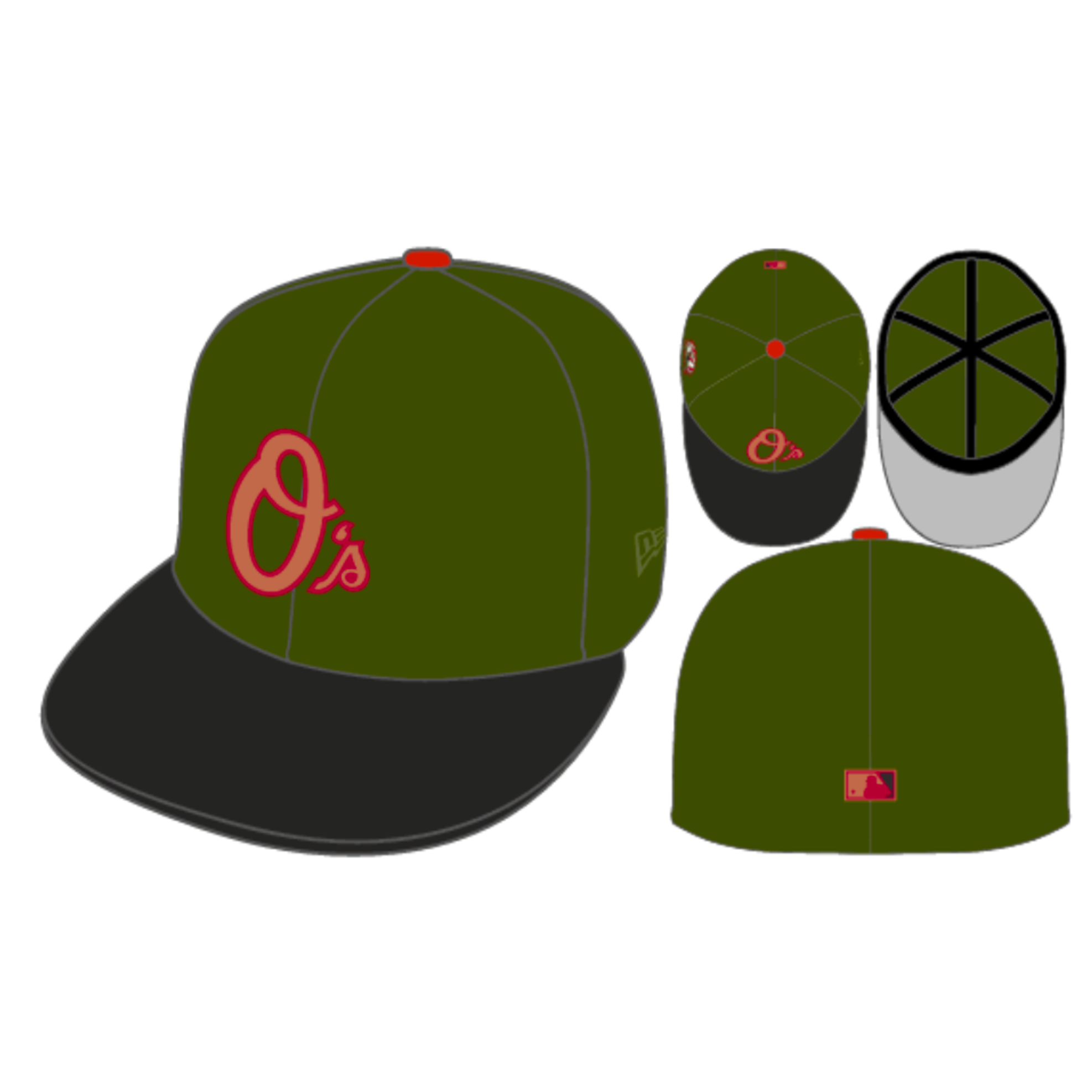 Baltimore Orioles 50th Season New Era Fitted Hat