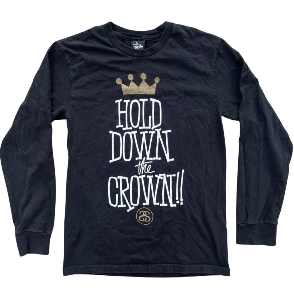 Stussy Hold Down The Crown T-Shirt Longsleeve Black