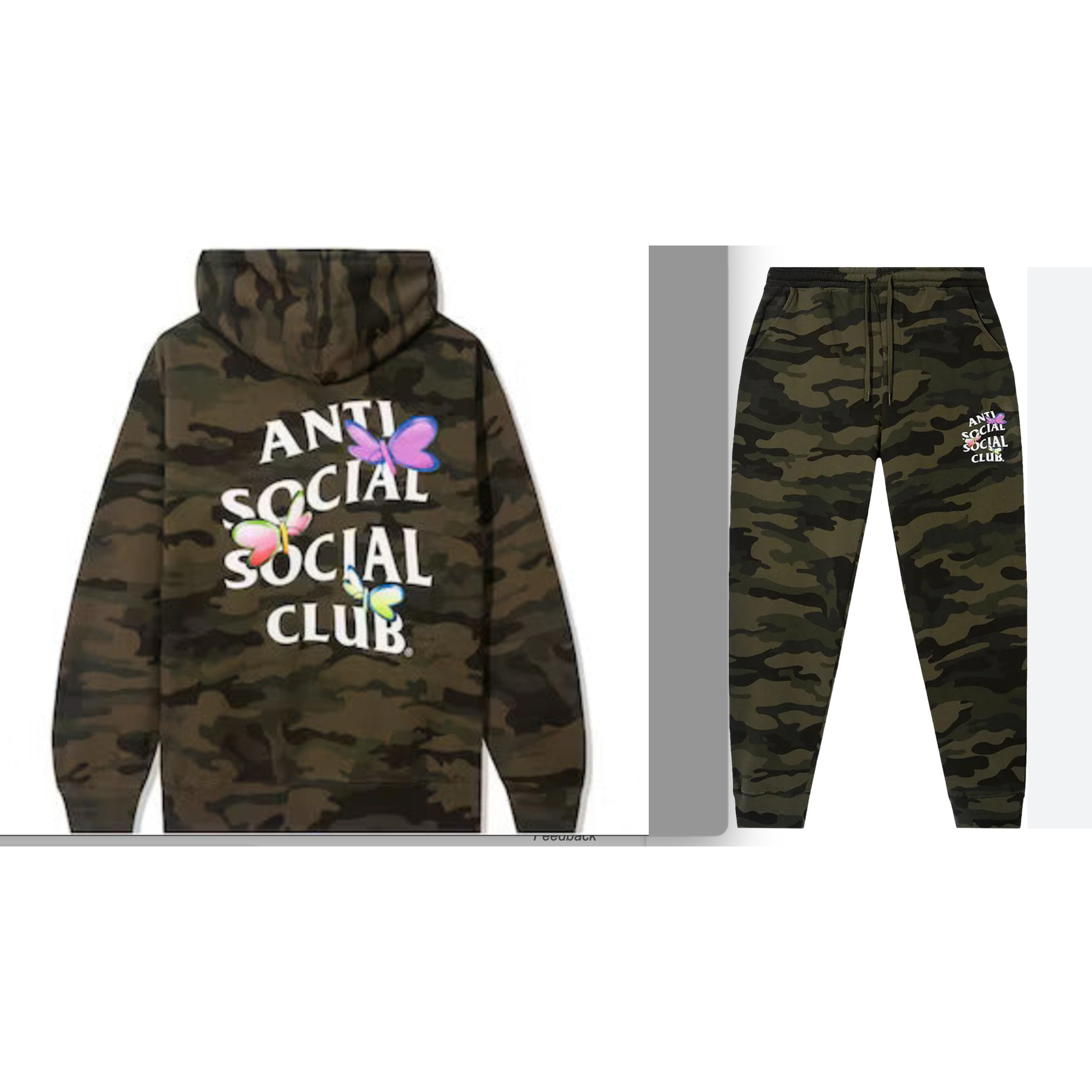 Anti Social Social Club Shell Shock Forest Camo Sweatsuite