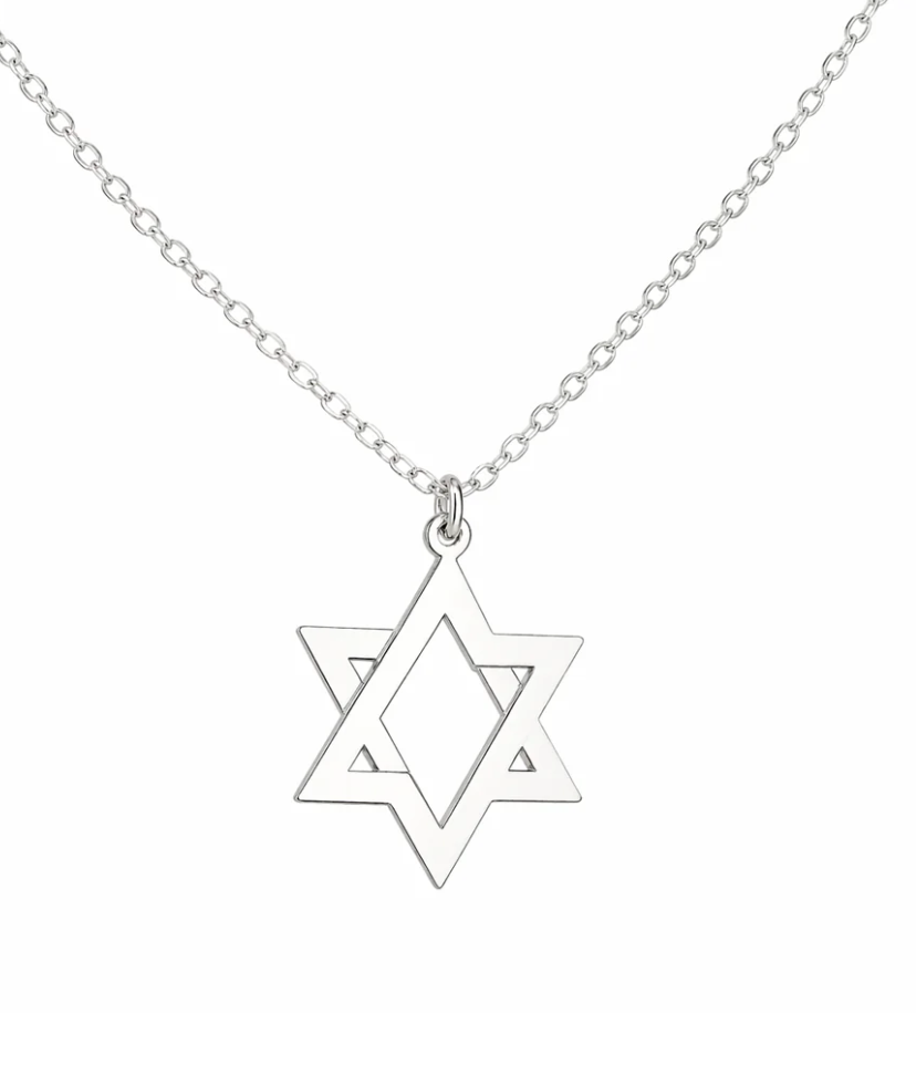 Or Movable Star of David Necklace