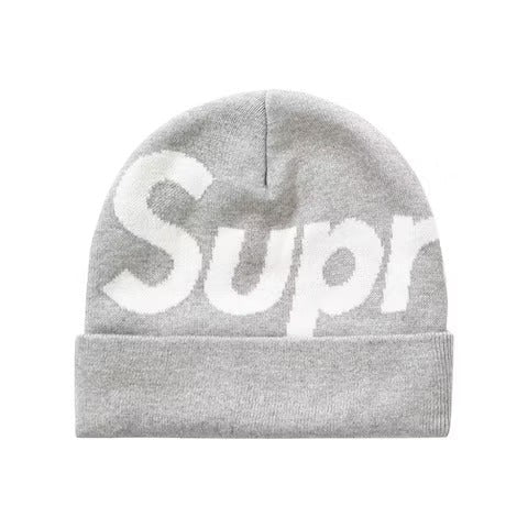 Supreme Big Logo Beanie (FW22/FW24) Grey