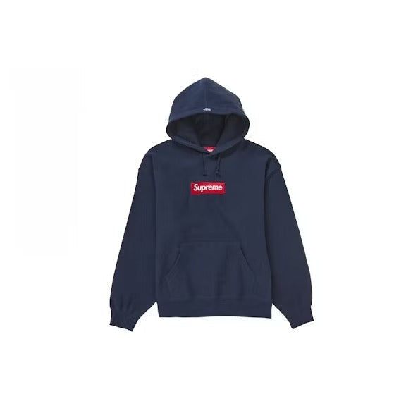 Supreme Box Logo Hooded Sweatshirt Sweatshirt (FW24) Navy