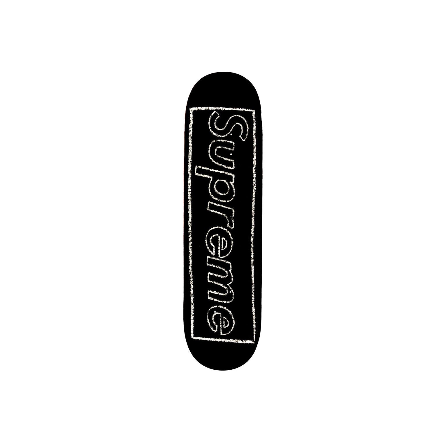 Supreme KAWS Chalk Logo Skateboard Deck Black